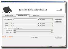 Dissertationsdatenbank Österreich Dissertationen