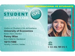 Der internationale Studentenausweis "International Student Identity Card - ISIC".